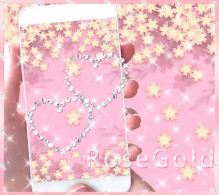 Theme Rose Gold Diamond android App screenshot 1